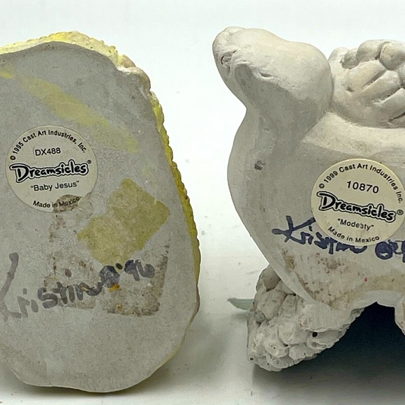 Cast Art Dreamsicles: Modesty Cherub & “Baby Jesus" Nativity Creche Figurines - Picture 11 of 16